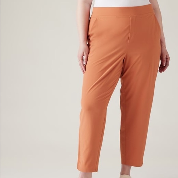 NWOT Athleta Brooklyn Ankle Pant Sunbaked Clay Plus size 20 orange new - Picture 4 of 6